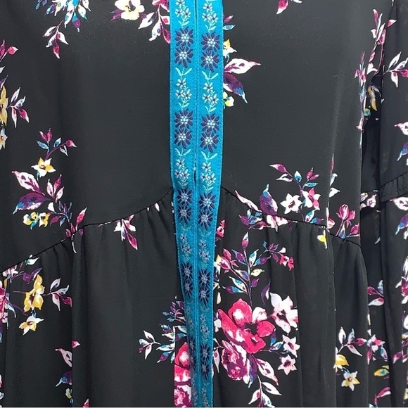 The Pioneer Woman Floral Blouse Top Tunic Woman's Size Small - Picture 9 of 11